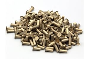 WICKS AIRCRAFT 1/8" Countersunk Solid Rivets, 3/8" Long, 1/8 Lb. Pack of 200. Soft Aluminum, 100 Deg. Countersink