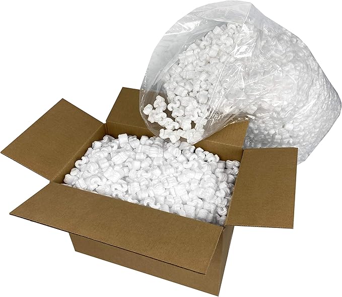 1 Bag White Regular Loose Fill Shipping Packing Peanuts SShaped 22.5