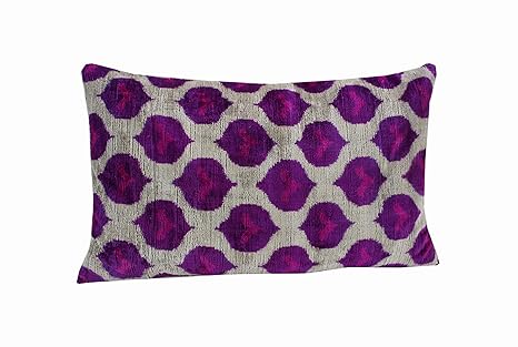 Amazon Com Black Fig Designs Silk Velvet Ikat Pillow Cover Vp212