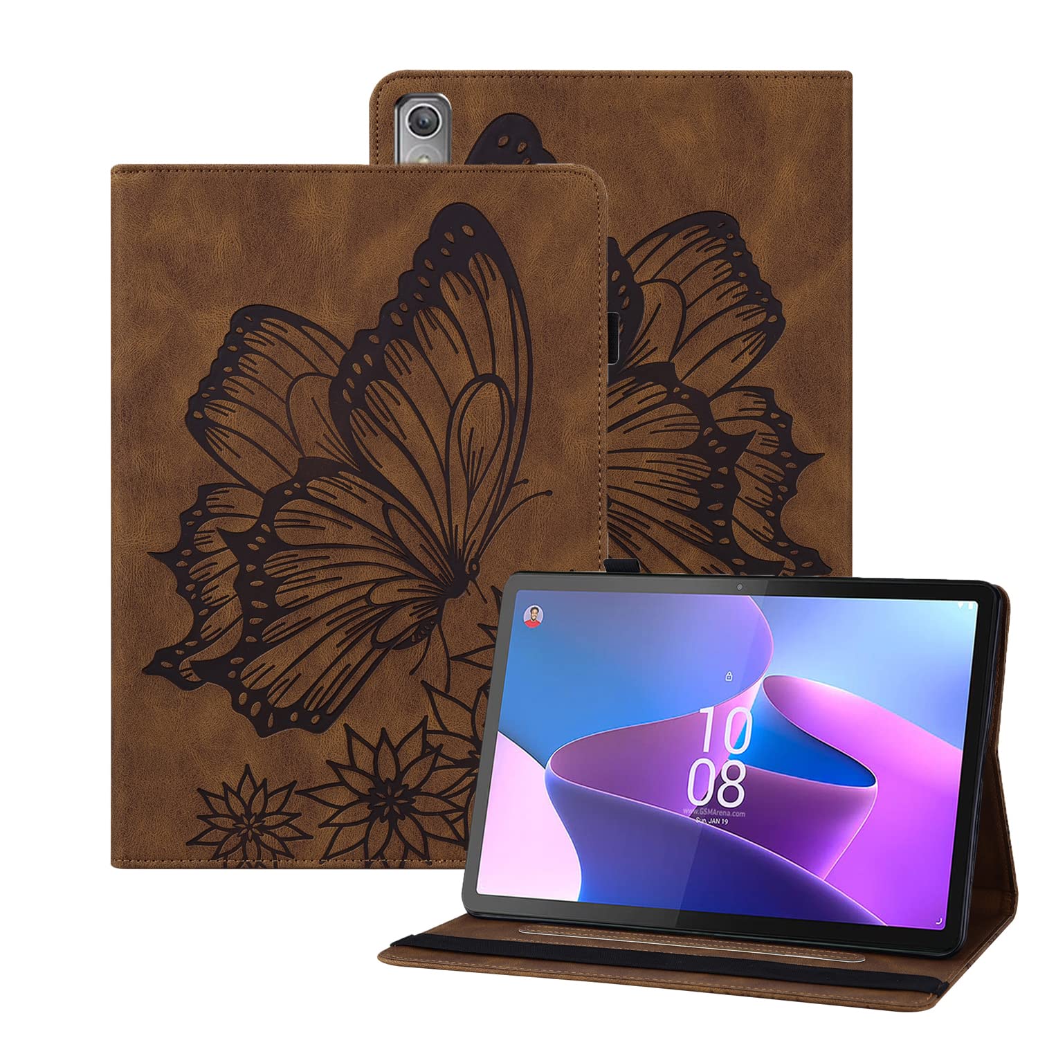 Rostsant Lenovo Tab P11 Pro 2rd 2022 11.2 Inch Case PU Leather Cover Lenovo Tab P11 Pro 2nd Gen 11.2" Magnetic Stand Function Tablet Case Cover for Lenovo Tab P11 Pro 2rd TB-132FU/TB-138FC - Brown