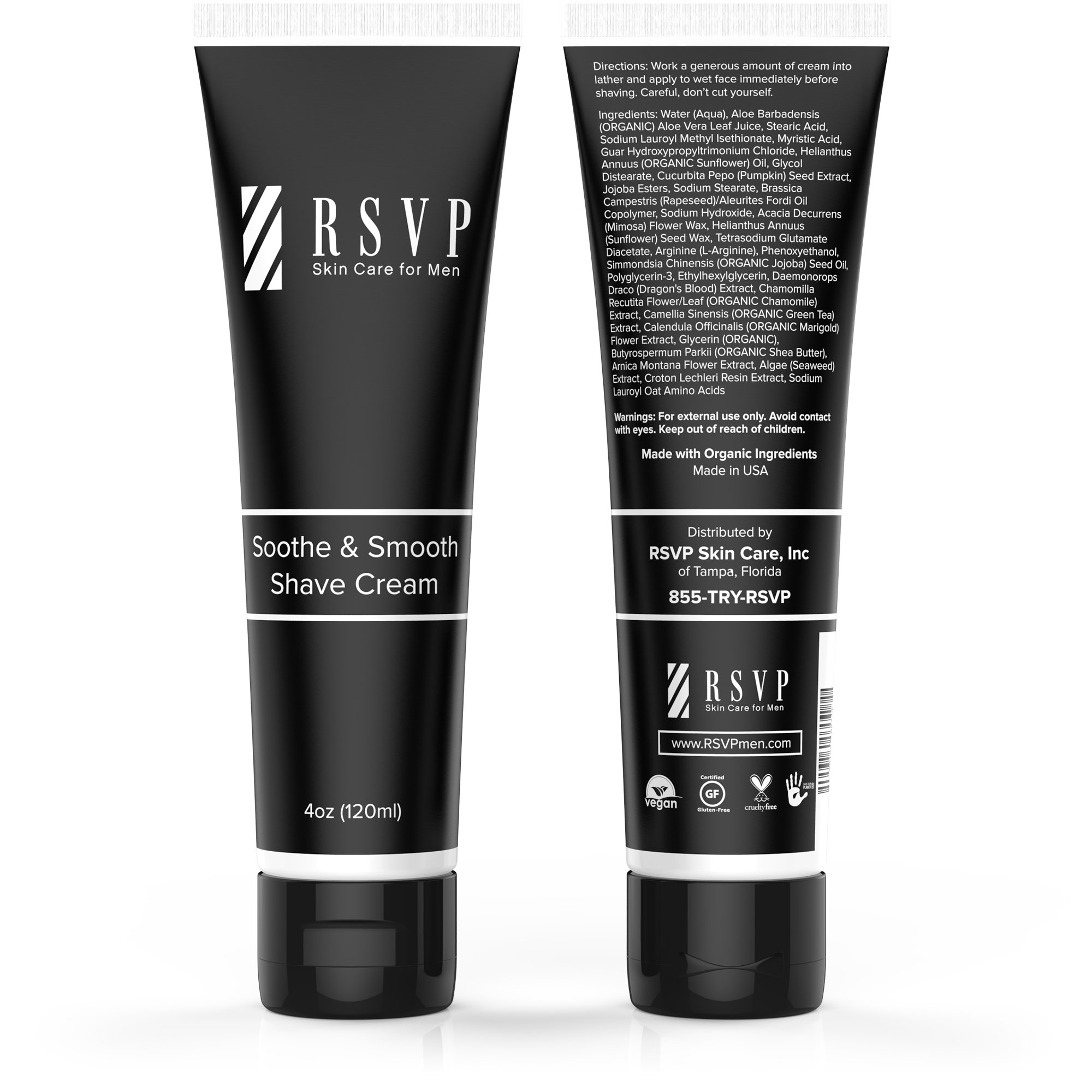 Soothe & Smooth Shave Cream for Men 100 Certified Organic, All