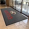 MAOVOT Custom Commercial Door Mats Carpet Personalized Logo Text Entryway Rug with Non-Slip Rubber Backing Indoor Doormat 2' 