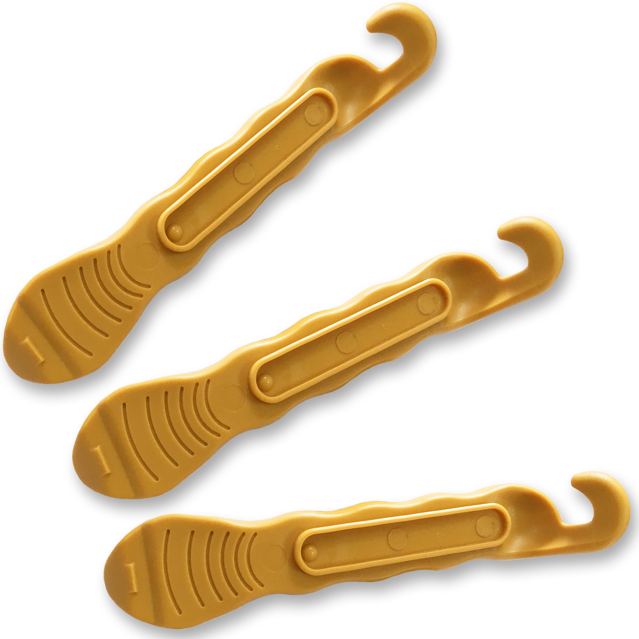 FunFitness Bicycle Tyre Lever - Gold - Premium Hardened Plastic Levers to Repair Bike Tube - Must Have Tool Kit for Road Bicyclist - Set of 3