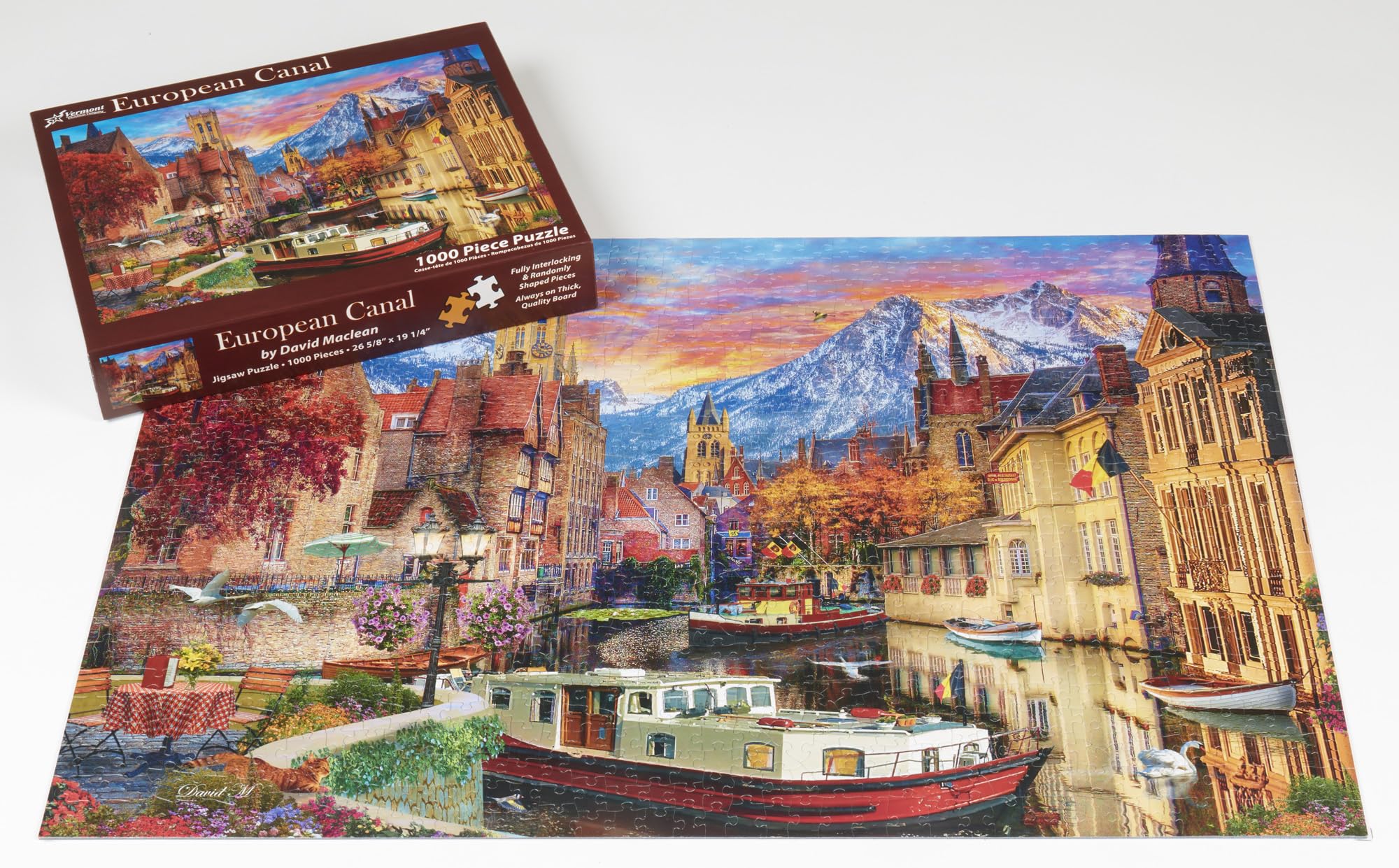 Vermont Christmas Company European Canal Jigsaw Puzzle 1000 Piece