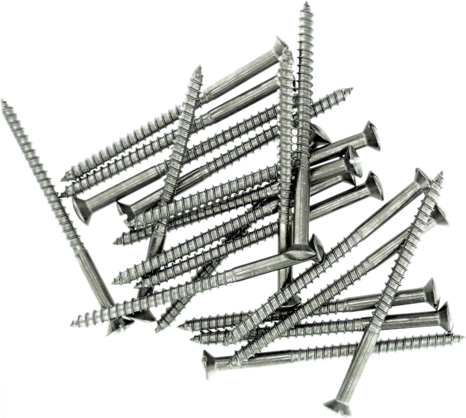 No.10 x 1.98 (5.0mm x 50mm) Slot Raised Countersunk Wood Screw - Stainless Steel (A2) (Pack of 20), 5.0x50 - A2 (20) - Image 3