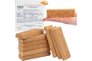 S.O.S. FOOD LAB LLC SOS Food Lab Emergency Food Bar - 3600 Calorie Ration (Shortbread Cookie) - 3 Day/72 Hour Ready to Eat Supply for Camping, Hiking, Disaster Preparedness - 5 Year Shelf Life High Energy Survival Food