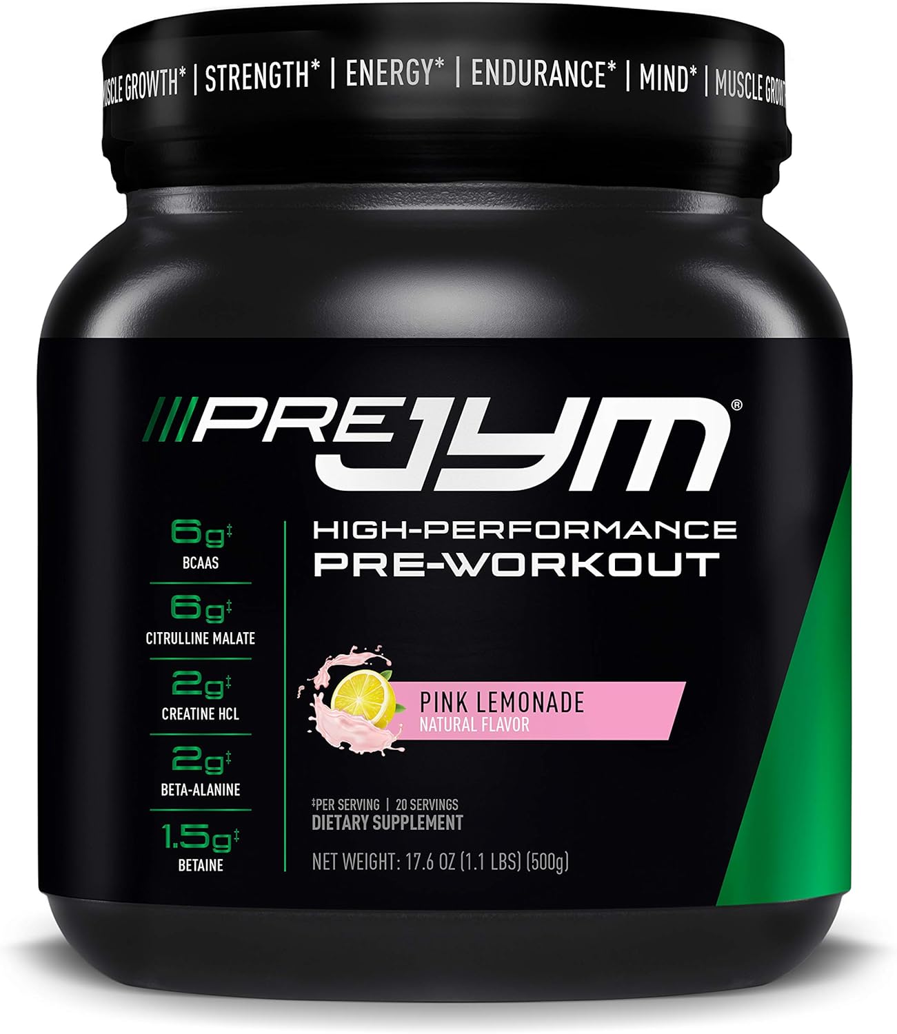 Pre JYM Pre Workout Powder - BCAAs, Creatine HCI, Citrulline Malate, Beta-Alanine, Betaine, and More | JYM Supplement Science | Pink Lemonade Flavor, 20 Servings: Health & Personal Care