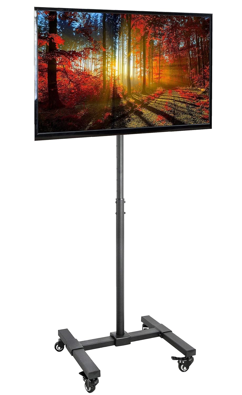 Best Vivo Mobile Tv Display Floor Stand Height Adjustable Mount