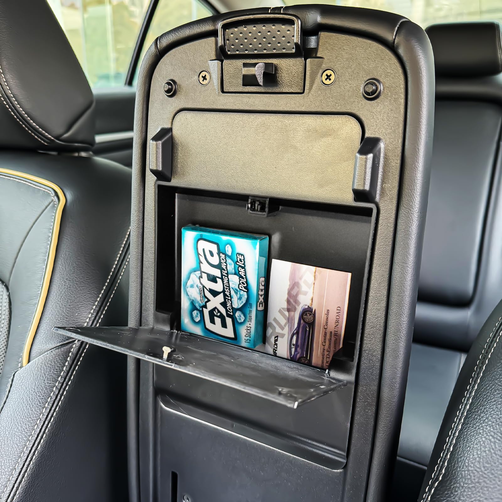 Photo 1 of RUNROAD Center Console Hidden Storage Box Compatible with Nissan Altima 2019 2020 2021 2022 2023 2024 2025 Accessories, Armrest Organizer Tray One-Touch Secret Compartment Altima Accessories