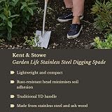 Kent & Stowe Stainless Steel Digging Spade - Light & Compact Garden Tool view 2