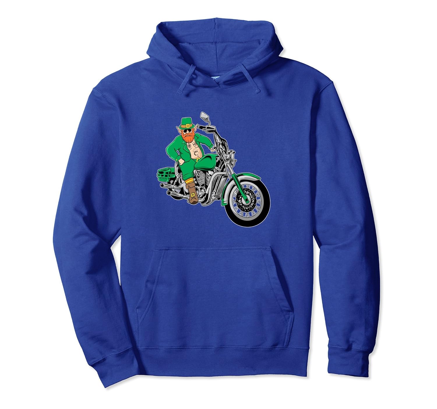 Motorcycle Hoodie Fat Bearded Biker Irish Beard Leprechaun-anz