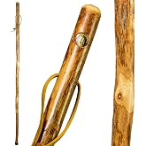 Brazos Rustic Wood Walking Stick, Hardwood, Traditional Style Handle, for Men &amp; Women, Made in The USA