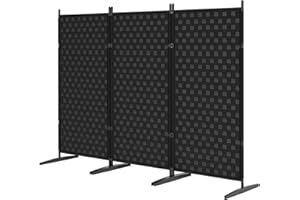 HUMINBO 3 Panel Room Divider Wall - Dividers for Rooms Black Folding Privacy Screens Indoor Partitions and Deviders Freestanding Portable Changing Separtion Space Screen Partition