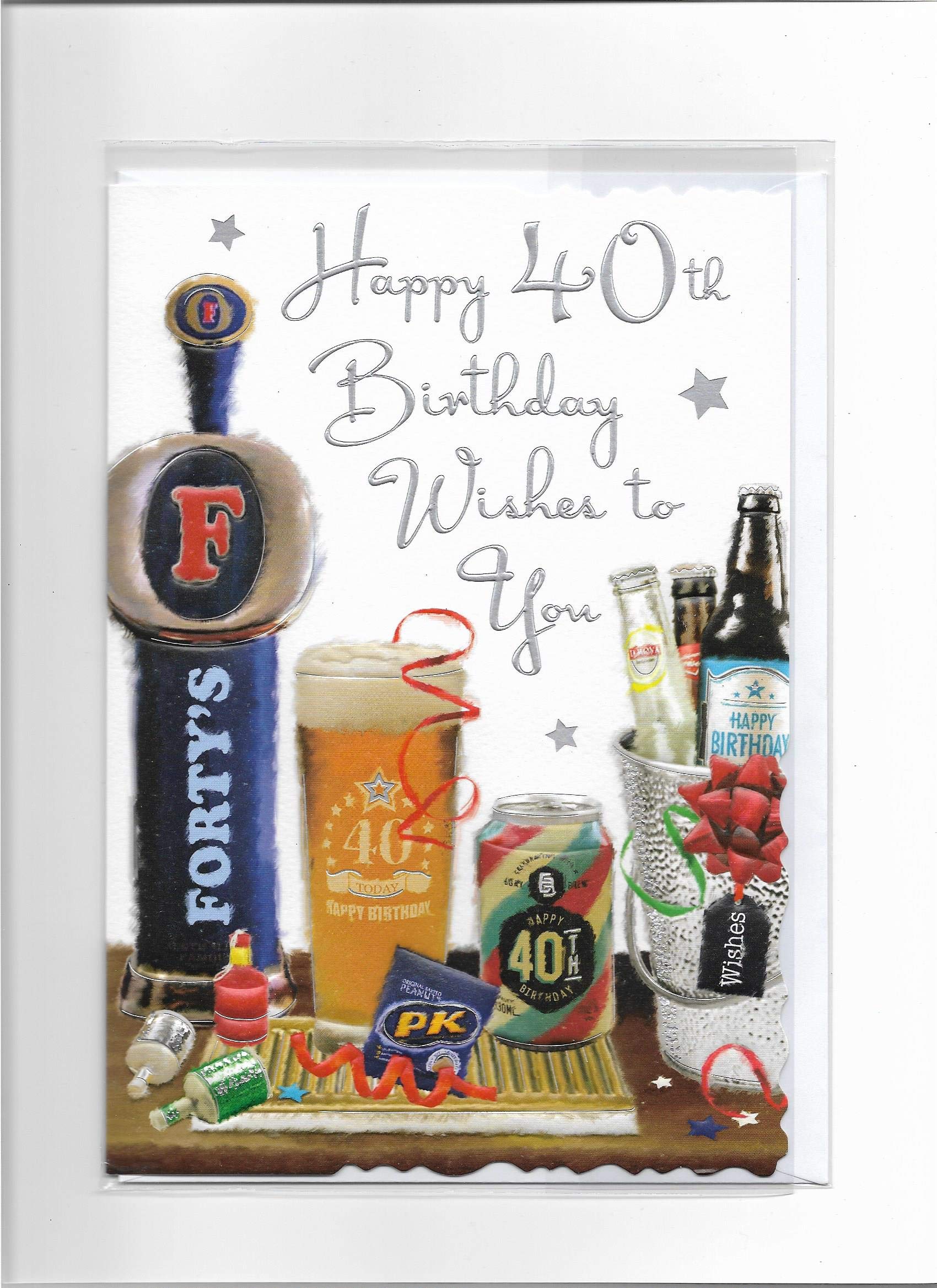 40th Birthday Card - Male - Beers and Lagers