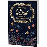 Tukora Birthday Card for Dad – Navy Gold A5 Greeting Card with Printed Verse – Premium UK Made Design