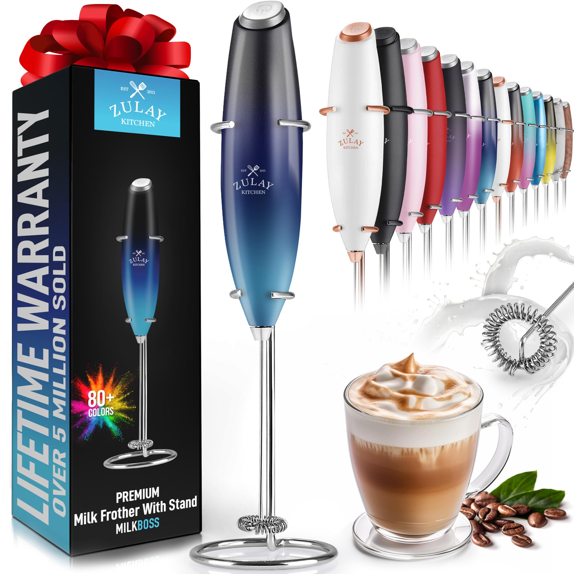 Zulay Kitchen Powerful Milk Frother Wand - Ultra