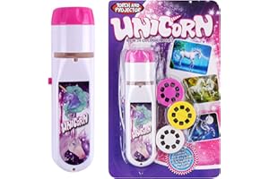 Georgie Porgy Children Projector Toys Educational Science Set Wall Ceiling Tent Torch (Unicorn)