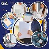 G4GADGET A4 Clear Plastic Wallets Pack of 10 with Label Pocket Snap Button view 4