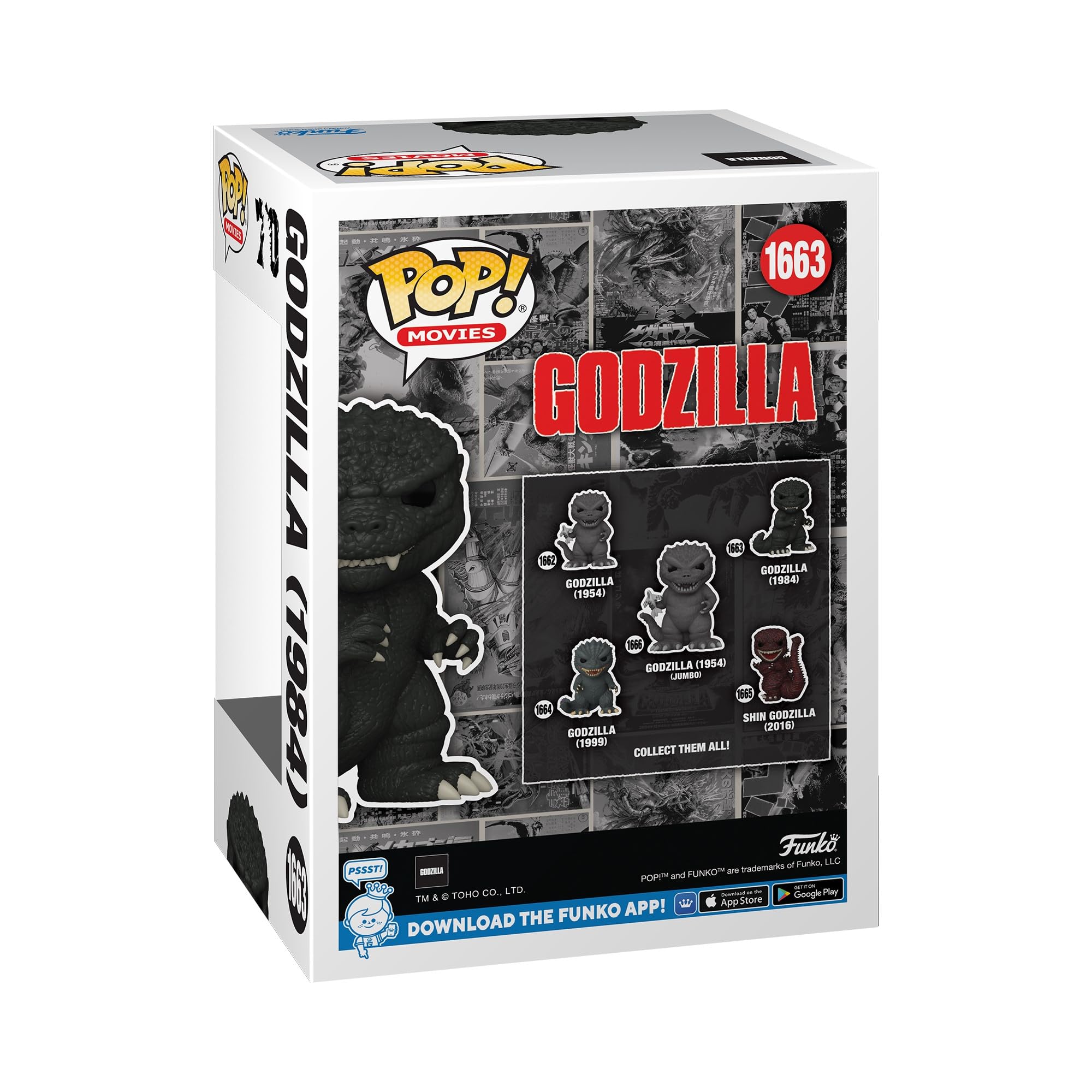 Funko POP Movies: Godzilla 70th Anniversary - Godzilla 1984-1/6 Odds for Rare Chase Variant - Collectable Vinyl Figure - Gift Idea - Official Merchandise - for Kids & Adults - Movies Fans