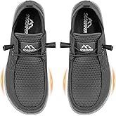 Sosenfer Steel Toe Shoes for Men | Slip Resistant Work Boots with Composite Toe | Lightweight Safety Loafers for Construction & Warehouse | Non-Slip Rubber Outsole