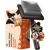 5″x5″ Extra-Large Slicker Brush for Dogs & Cats, Doodle Brush for Long Hair | 30% more pins give this dog grooming brush dens