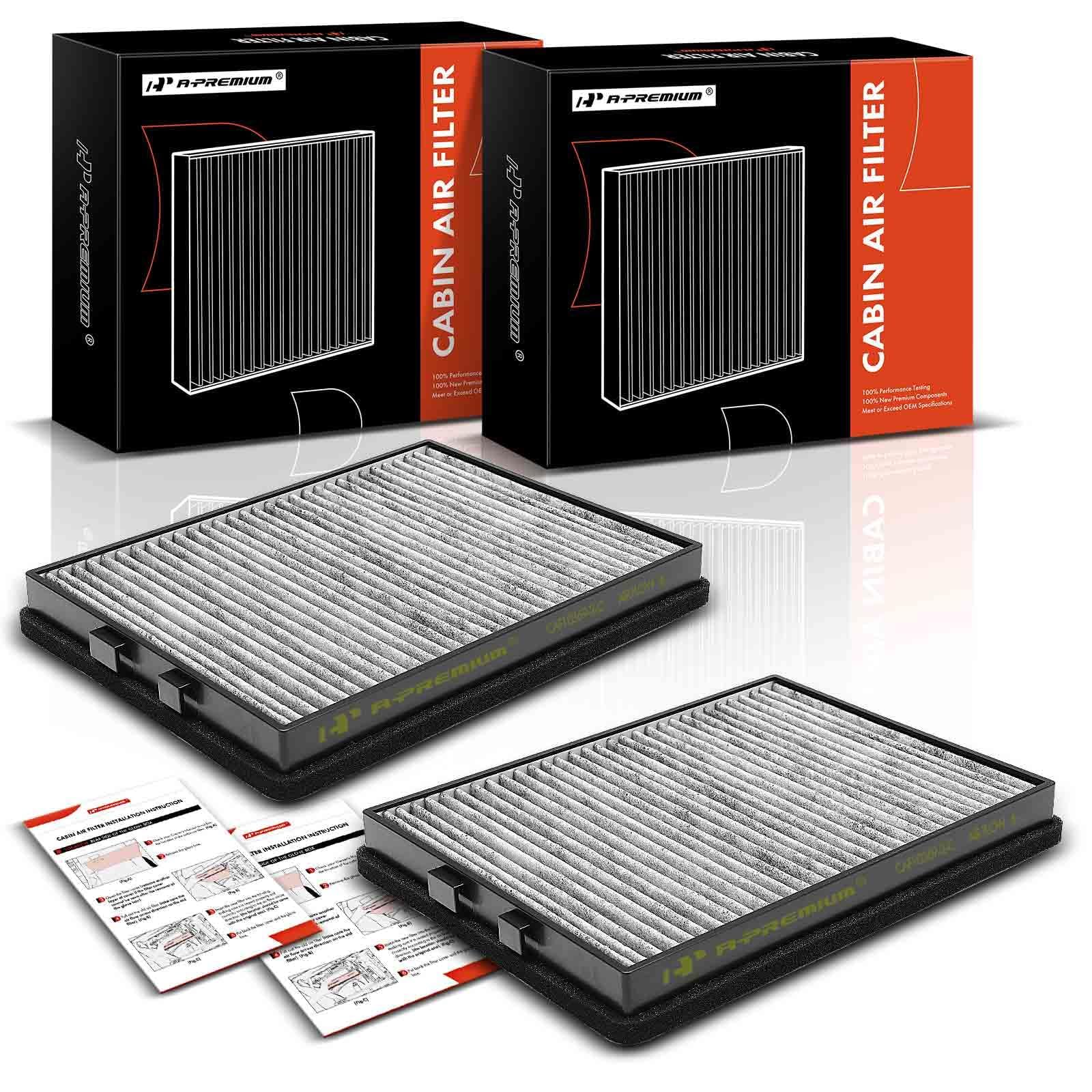 Photo 1 of A-Premium 2-PC Cabin Air Filter with Activated Carbon Compatible with BMW E39 Series 525i 2001-2003, 528i 1997-2000, 530i 2001-2003, 540i 1997-2003, M5 2000-2003, Replace# 64118391198