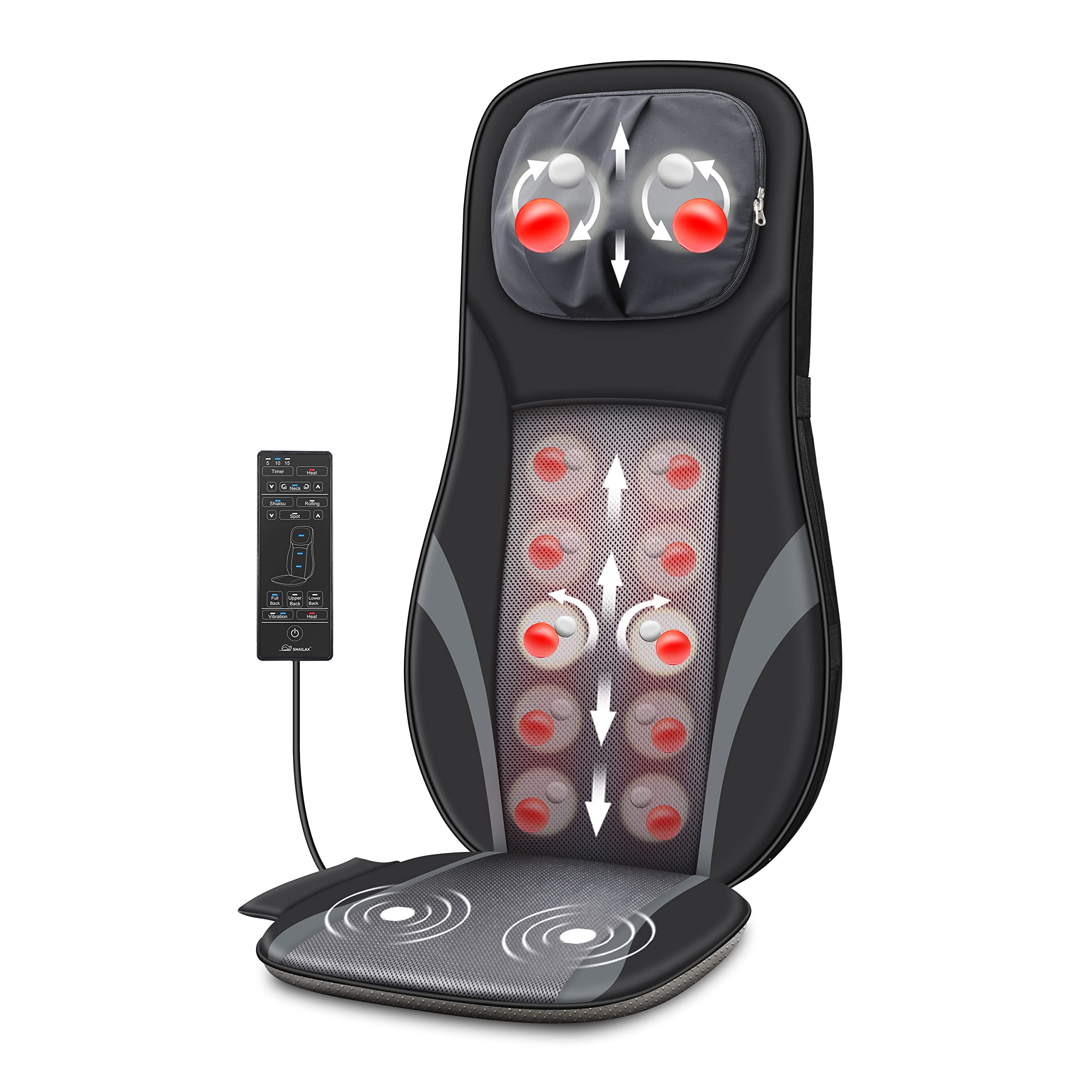 Back Massager Shiatsu Massage Seat Cover Snailax Shiatsu Back