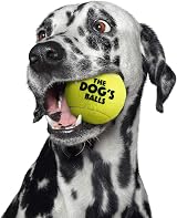 The Dog's Balls Large Yellow Dog Tennis Balls 3-Pack Non Abrasive Felt Floats view 3