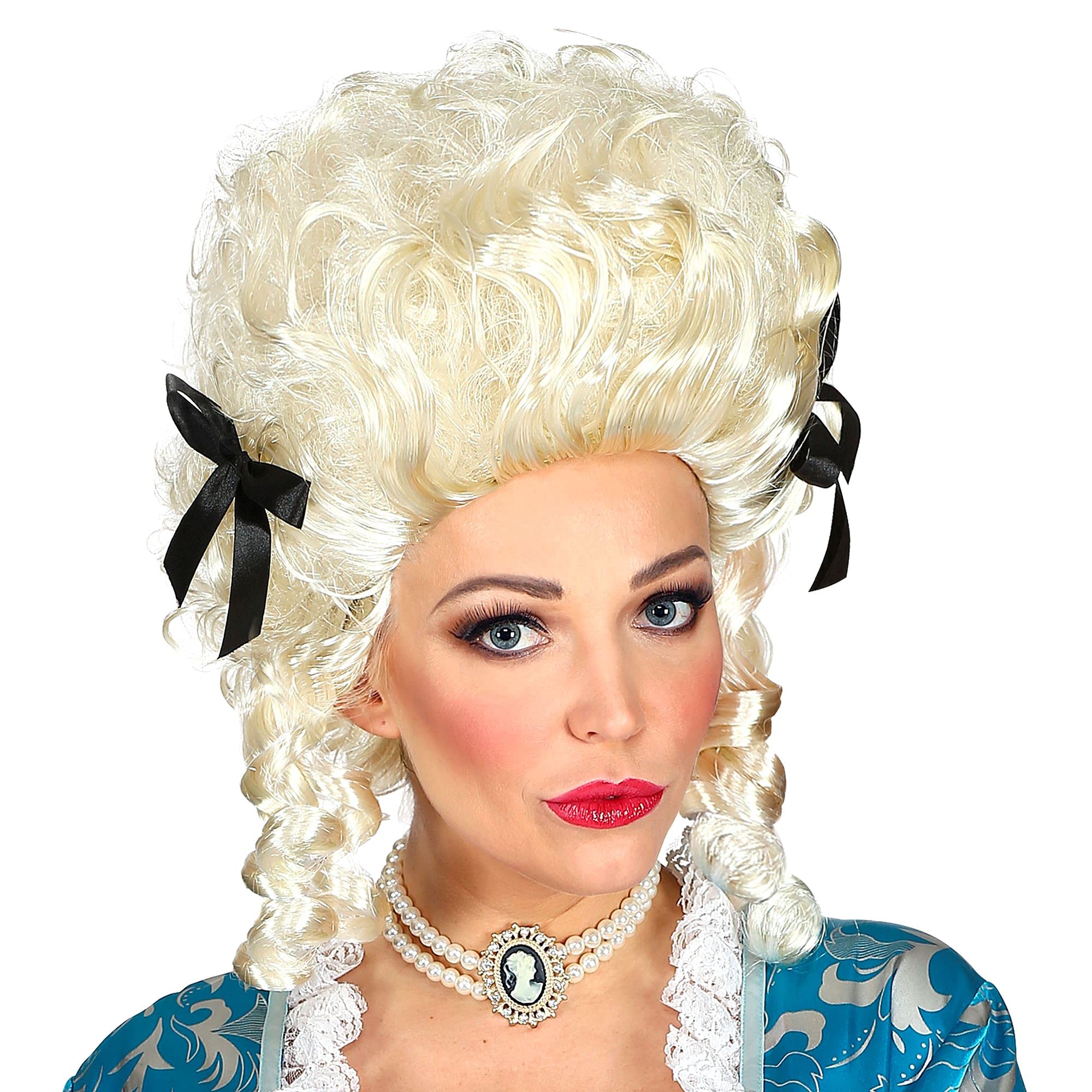 W WIDMANN MILANO Party Fashion 01515 Colonial Woman Wig Ivory 18th and 19th Century Carnival Theme Party