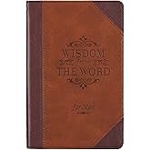 Wisdom From The Word For Men Devotional, Brown Vegan Leather