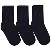 Jefferies Socks Boys' School Uniform Ribbed Crew Dress Socks 3 Pack