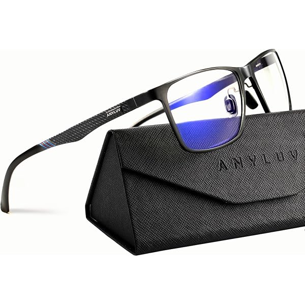 Al-Mg Metal Blue Light Blocking Glasses 45% Protection Computer Eyewear Amazon.com: IBOANN Blue Light Glasses for Men - Lightweight  main image 3