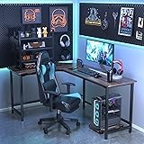 VECELO L Shaped Computer Corner Desk with CPU