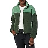 Amazon Essentials Women's Fleece Zip-Up Sherpa Jacket with Stand Neck