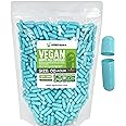 XPRS Nutra Size 00 Empty Capsules - 1000 Count Empty Vegan Capsules - Vegetarian Empty Pill Capsules- DIY Vegetable Capsule Filling- Veggie Pill Capsules Empty Caps (Aqua)