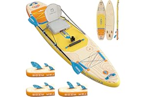 iTAOSTAR Adventure 12’×35"/39" Extra Wide Paddle Board with Seat, One-stop Premium SUP Board Accessories, Tailored 5 Fins, Stable Inflatable Stand Up Paddle Boards for Youth/Adults of All Skill Levels