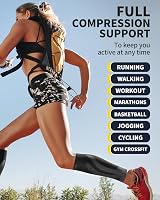 Cambivo 2 Pairs Calf Compression Sleeve Men Women Shin Splint Support view 9
