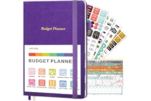 Budget Planner, UpUGo Monthly Accounts Book and Bill Tracker, Undated Financial Organizer, Expense Tracker Notebook with Cash Envelopes, Manage and Optimize Your Finance, B5 Size, Purple