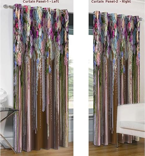 Buy Active Elements Designer Printed Scuba Fabric Curtains For