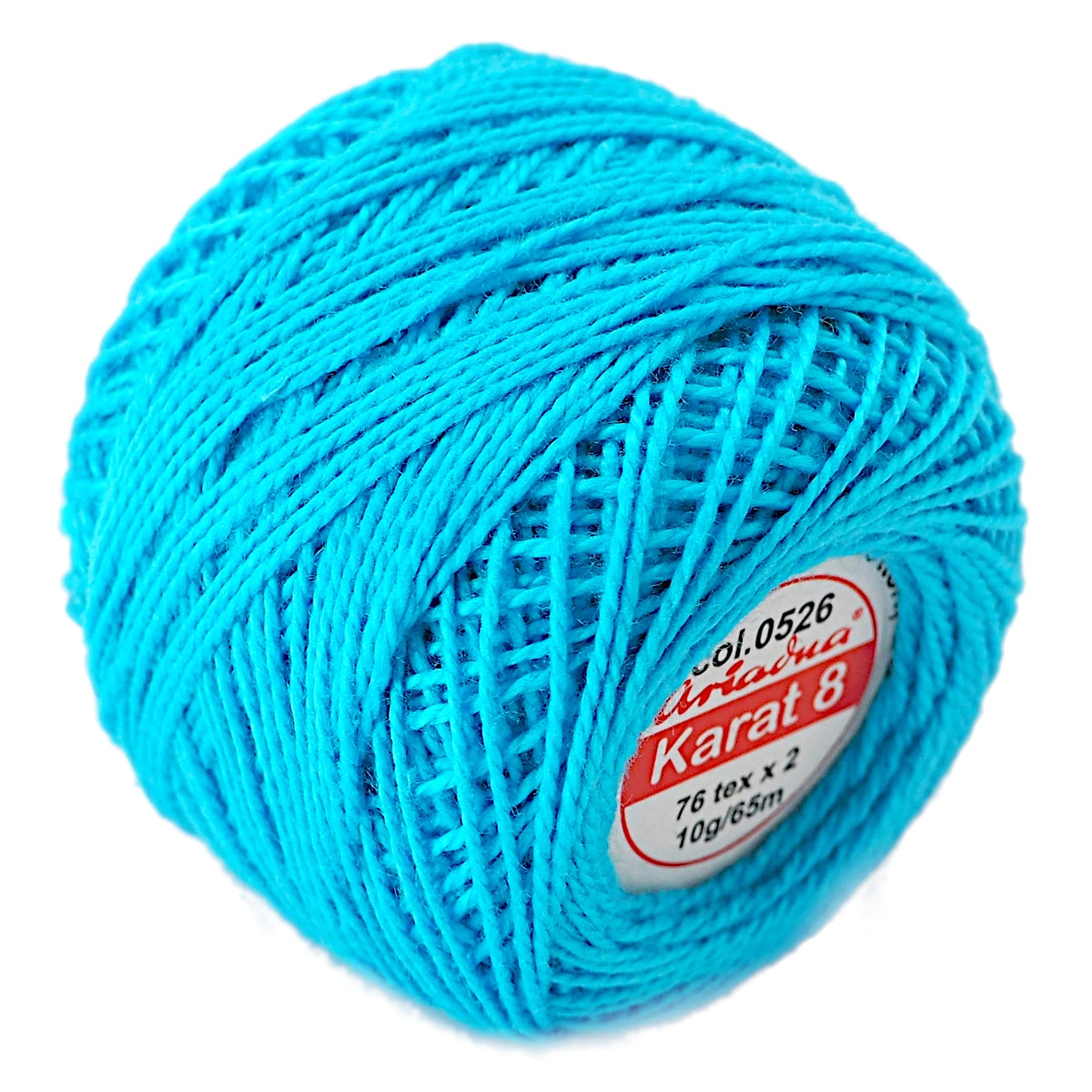 Cotton Crochet Embroidery Yarn 71yd/65m Quality Ball 0.35oz/10g Thread Floss Size 8 (Lagoon 526) — image 1