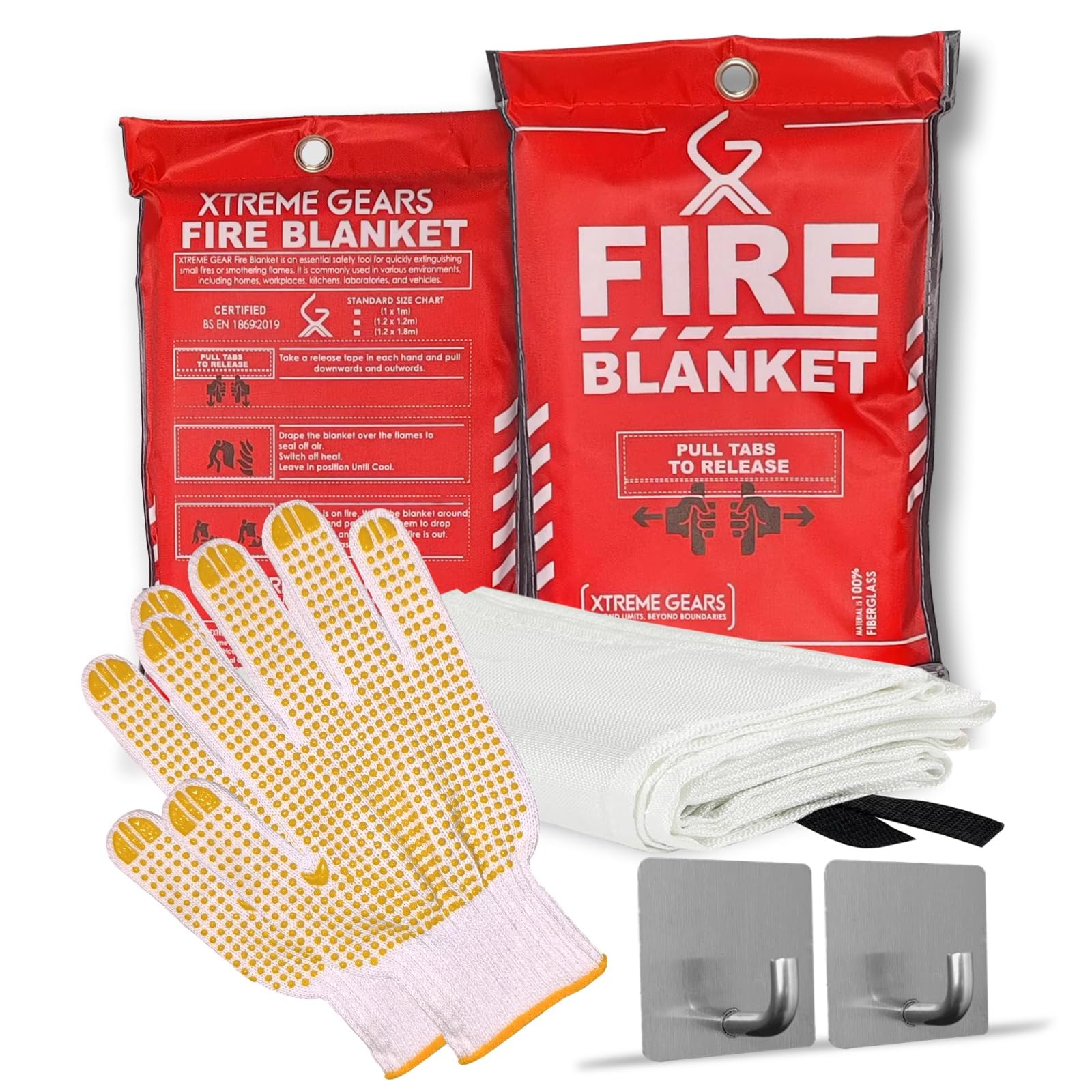 Xtreme Gears Emergency Fire Blanket 2 Pack 40” x