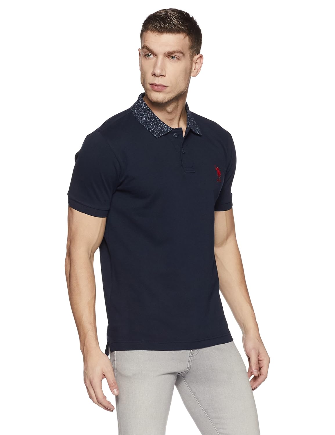 us polo association men's solid regular fit polo