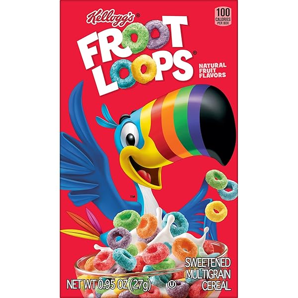 KELLOGG’S FROOT LOOPS, BREAKFAST CEREAL, ORIGINAL, .95OZ (70 COUNT)