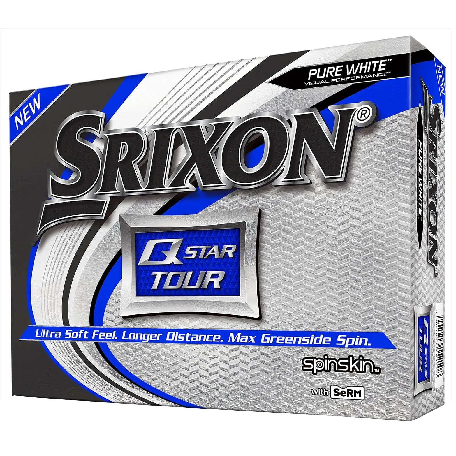 Srixon Q-Star Tour 3 White - 12 Golf Balls - Performance & Power - 3 Pieces - Urethane - Golf Accessories and Premium Gifts