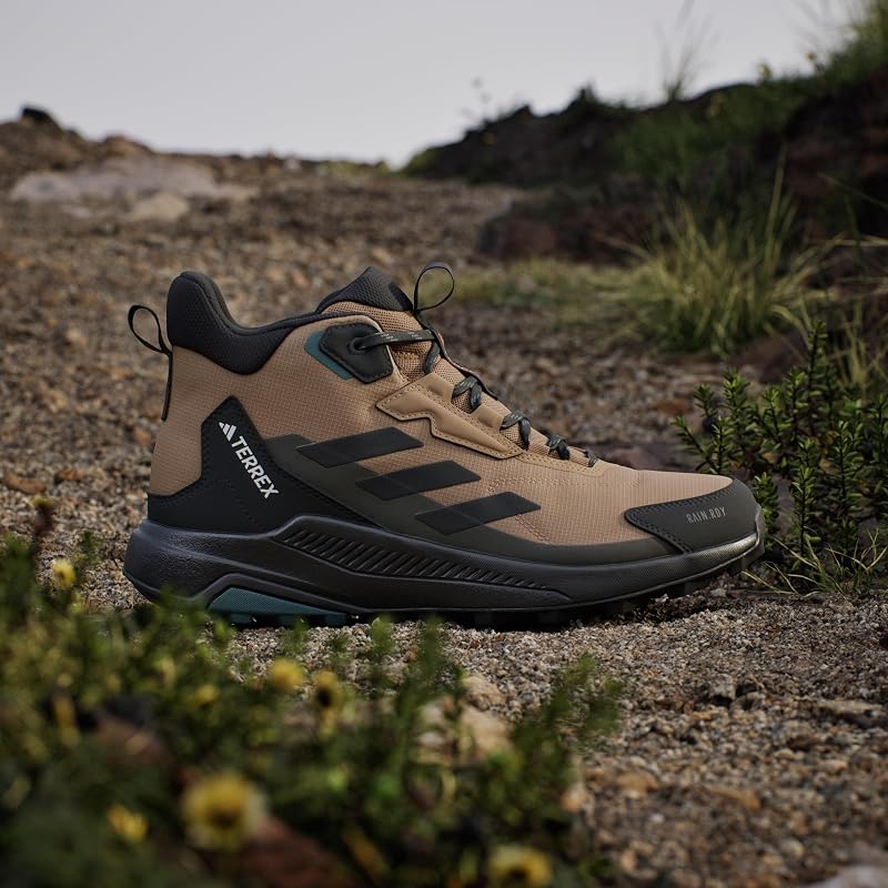 Homme Terrex Anylander Mid Rain.Rdy Hiking Shoes, Cardboard/Core Black/Shadow Olive, 44 EU — photo 2 sur 8