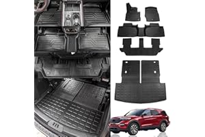 Dattumar Floor Mats Compatible with 2020-2025 Ford Explorer 7-Seater Cargo Liner All Weather 2024 Explorer Accessories (Upgrade Trunk Mat with Backrest Mat+Floor Mats)