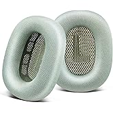 SOPROM Ear Cushions for Airpod Max Over-Ear Headphones Earpads Replacement Covers Cups Pads with Durable Mesh Fabric, Softer Foam - Light Green