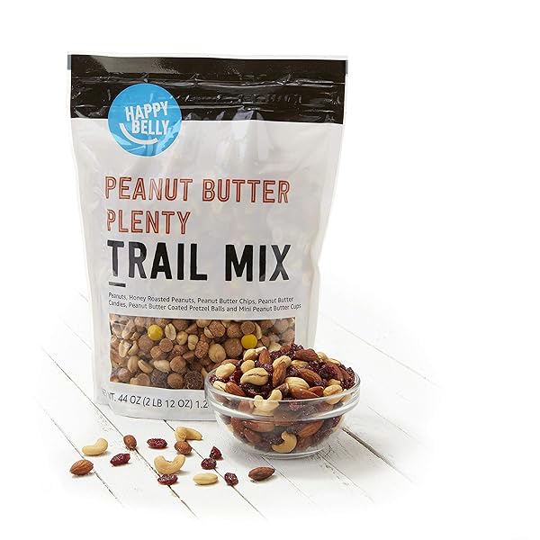 AMAZON BRAND – HAPPY BELLY PEANUT BUTTER PLENTY, TRAIL MIX, 2.75 POUND (PACK OF 1)