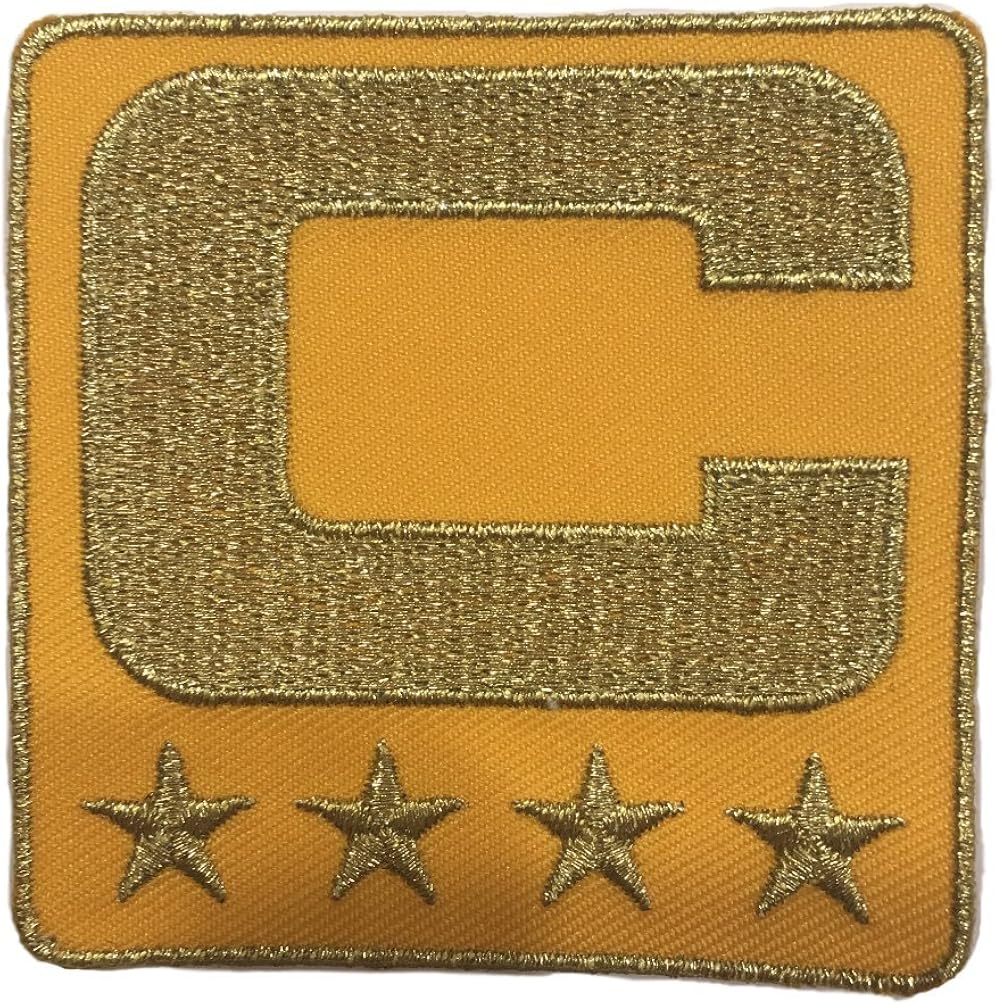 Yellow Captain C Patch (All Gold) Iron On for Jersey