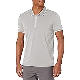 Armani Exchange Mens Logo Zip Jersey Polo